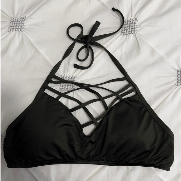 Mossimo Supply Co. Other - Mossimo Dark Olive Green Criss Cross Bikini Top